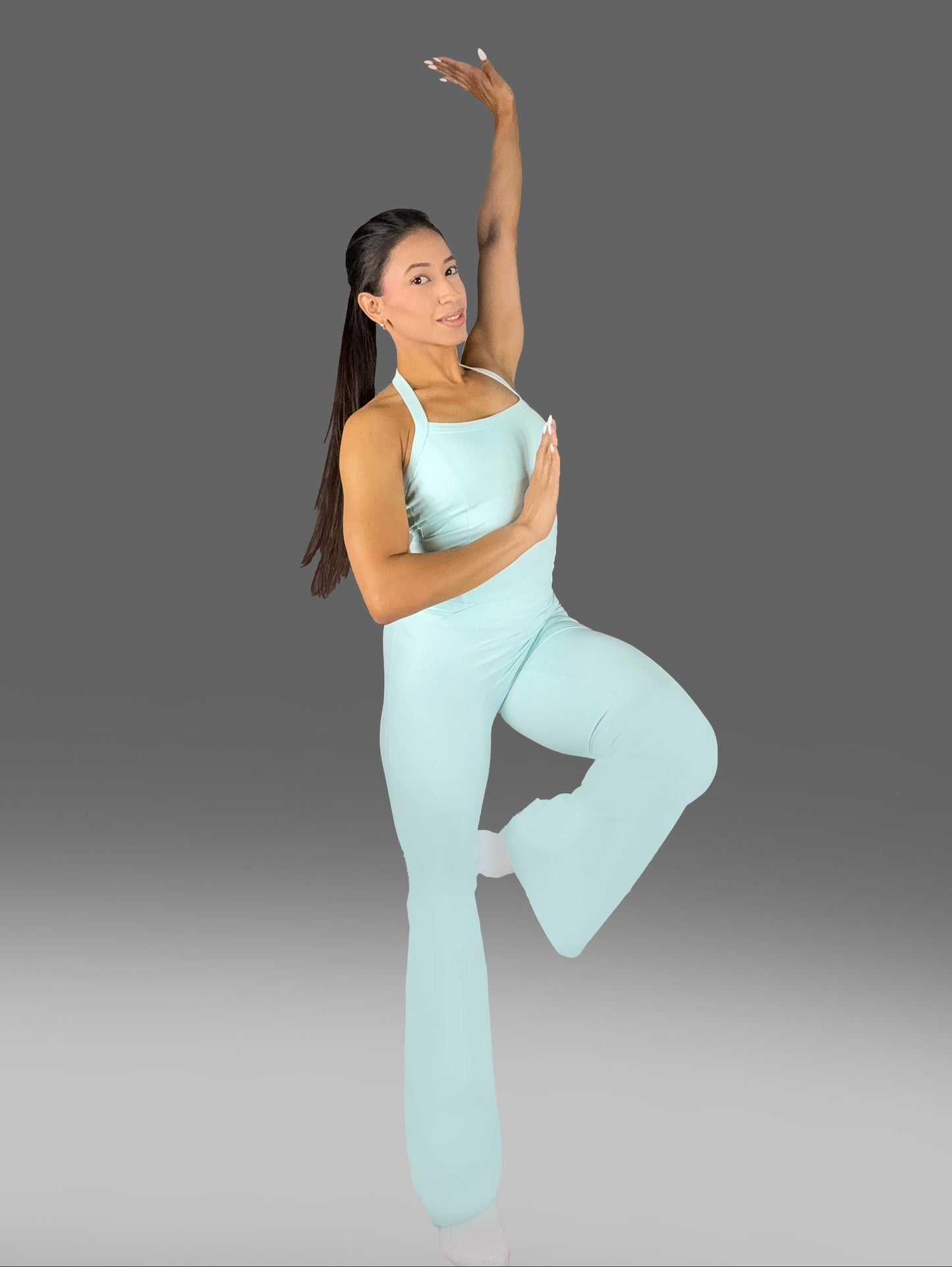Strapless Top and Wide Leg Pants Set