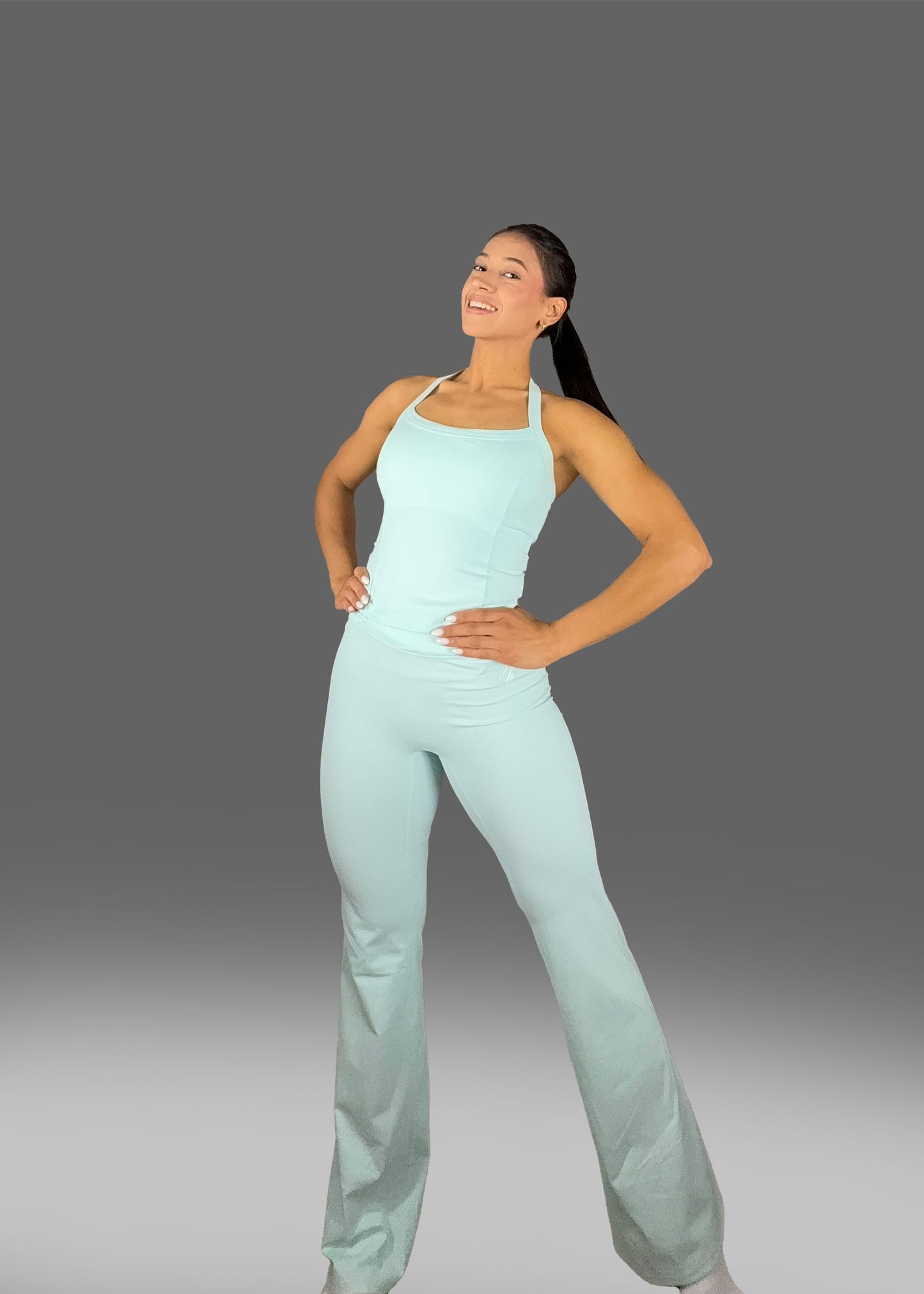 Strapless Top and Wide Leg Pants Set