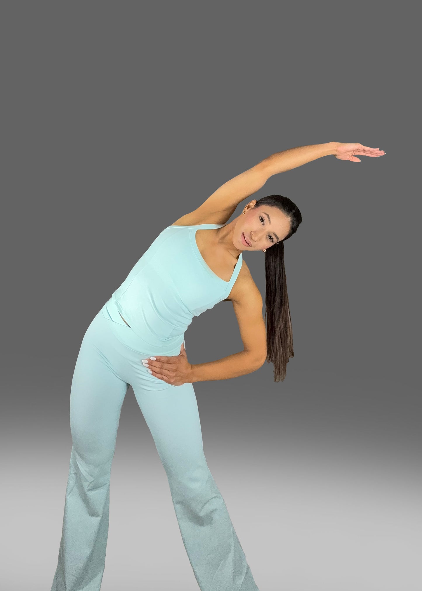 Strapless Top and Wide Leg Pants Set