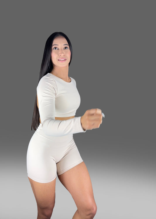 Long Sleeve Top & Shorts Set