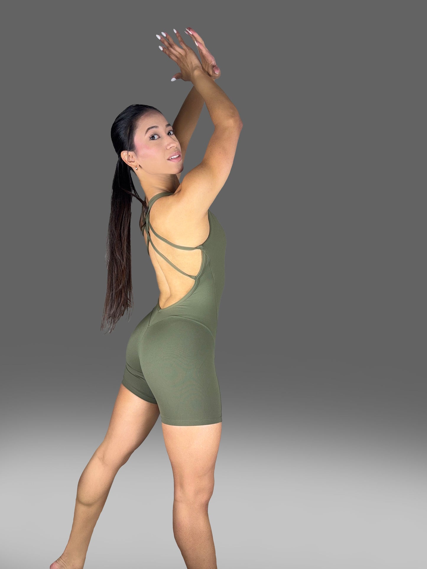 Open-Back Sports Unitard (Short Lenght)