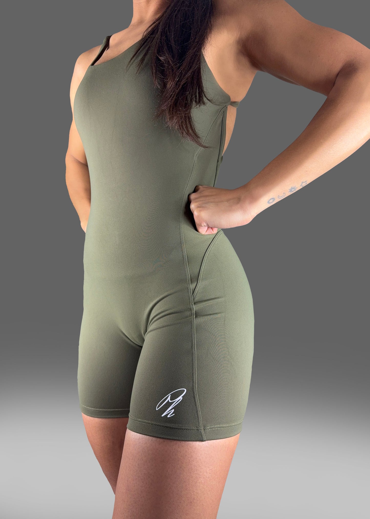 Open-Back Sports Unitard (Short Lenght)