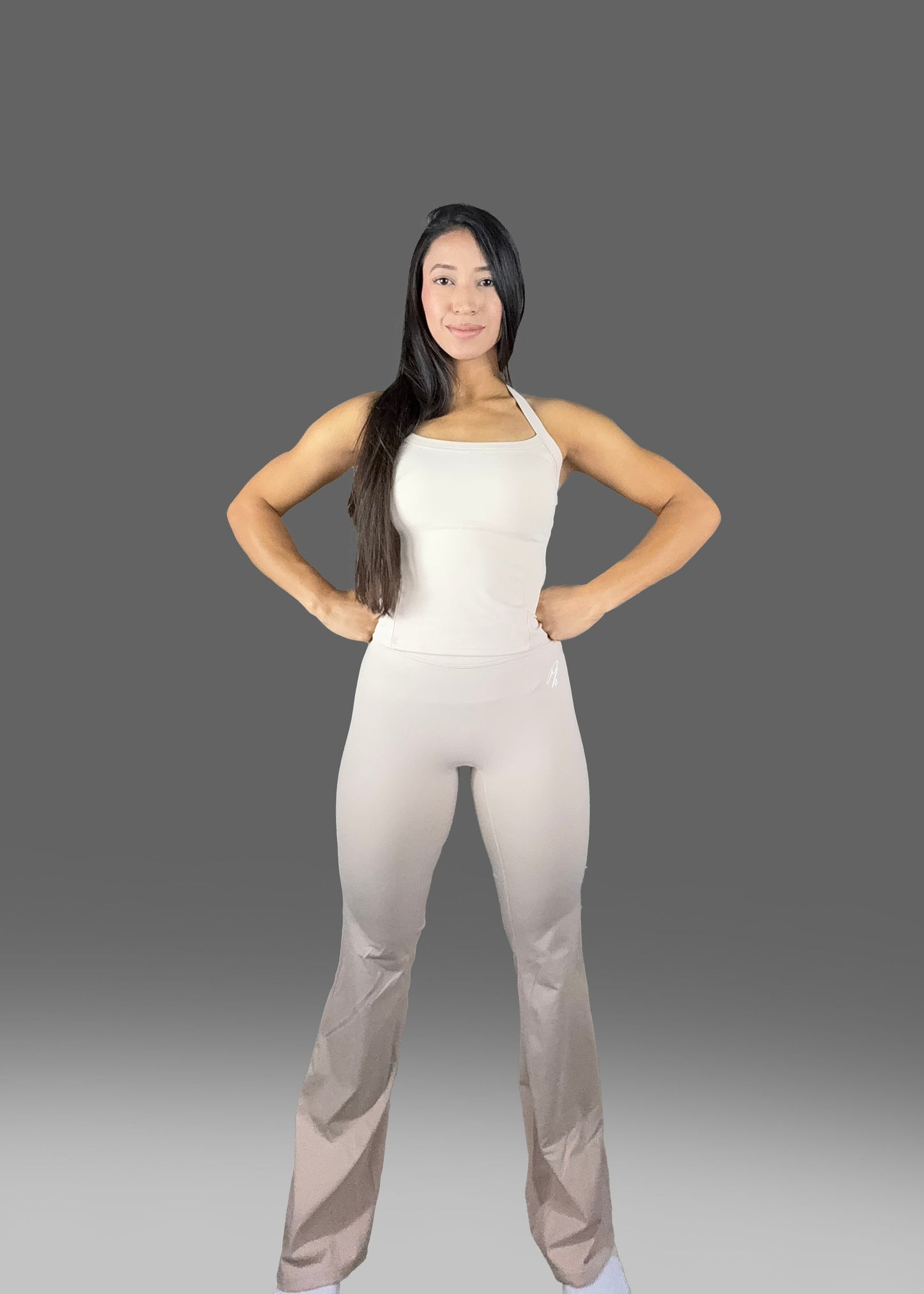 Strapless Top and Wide Leg Pants Set