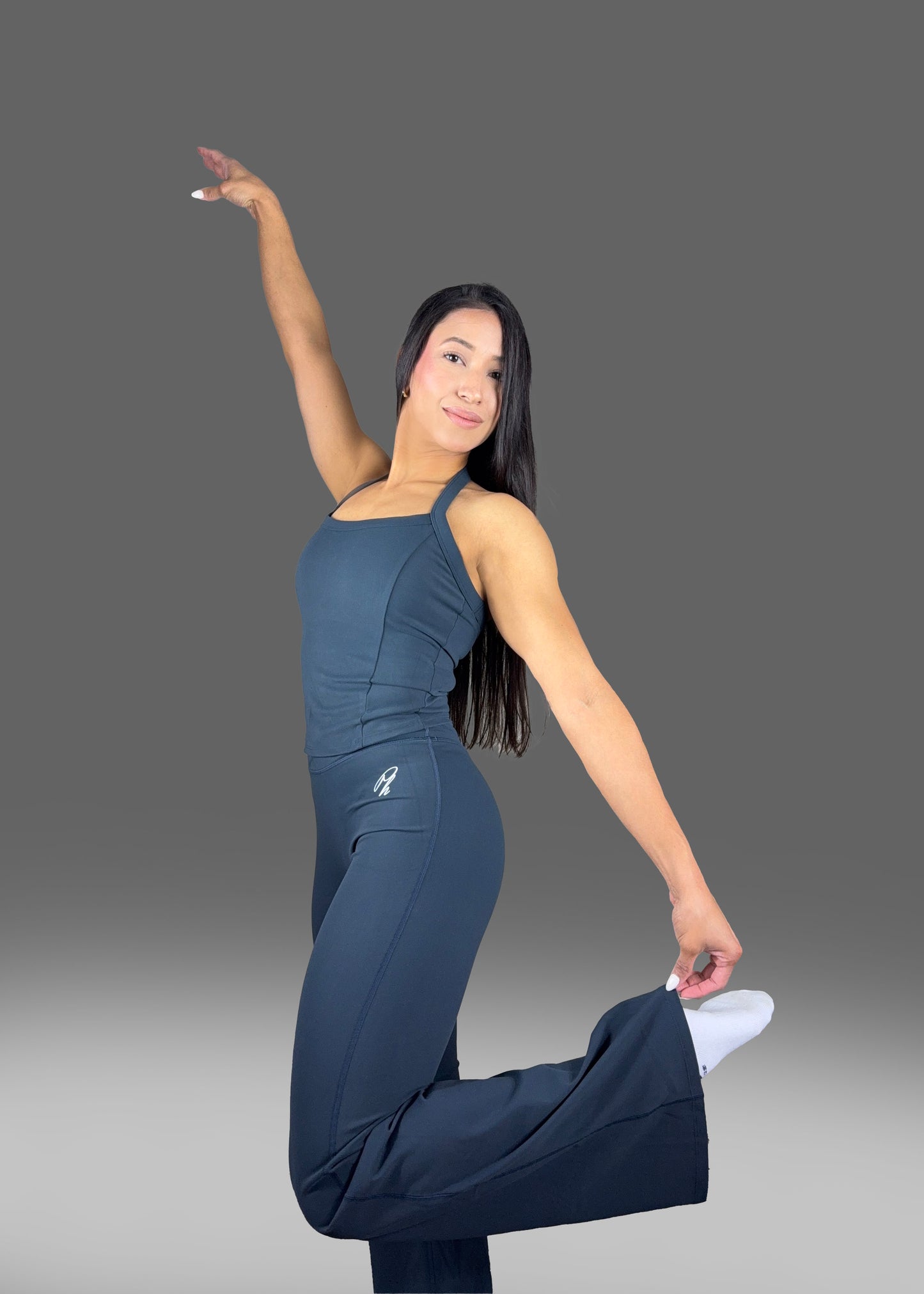 Strapless Top and Wide Leg Pants Set