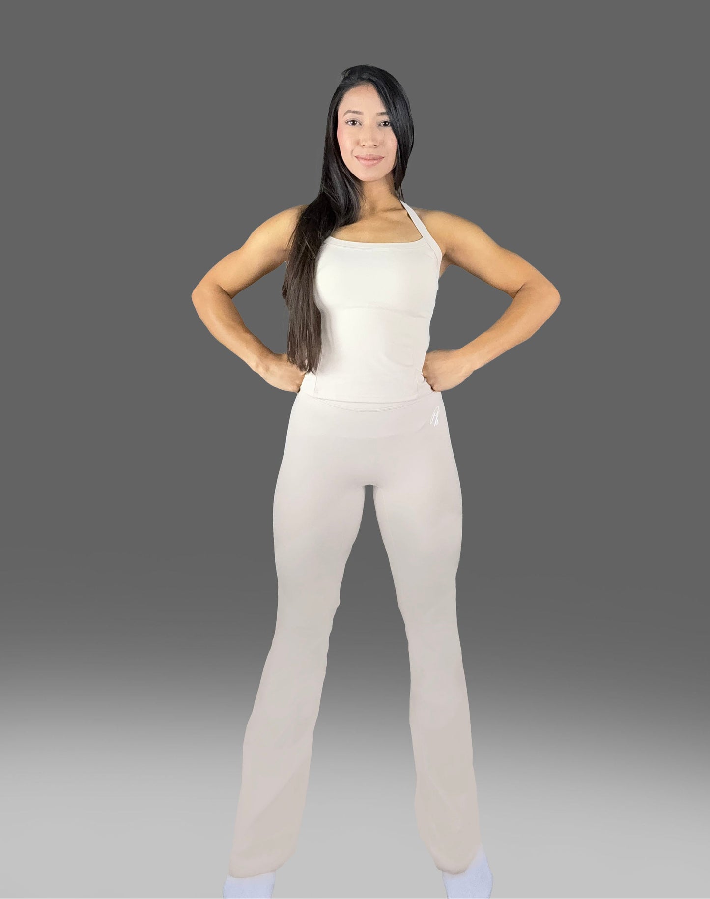 Strapless Top and Wide Leg Pants Set