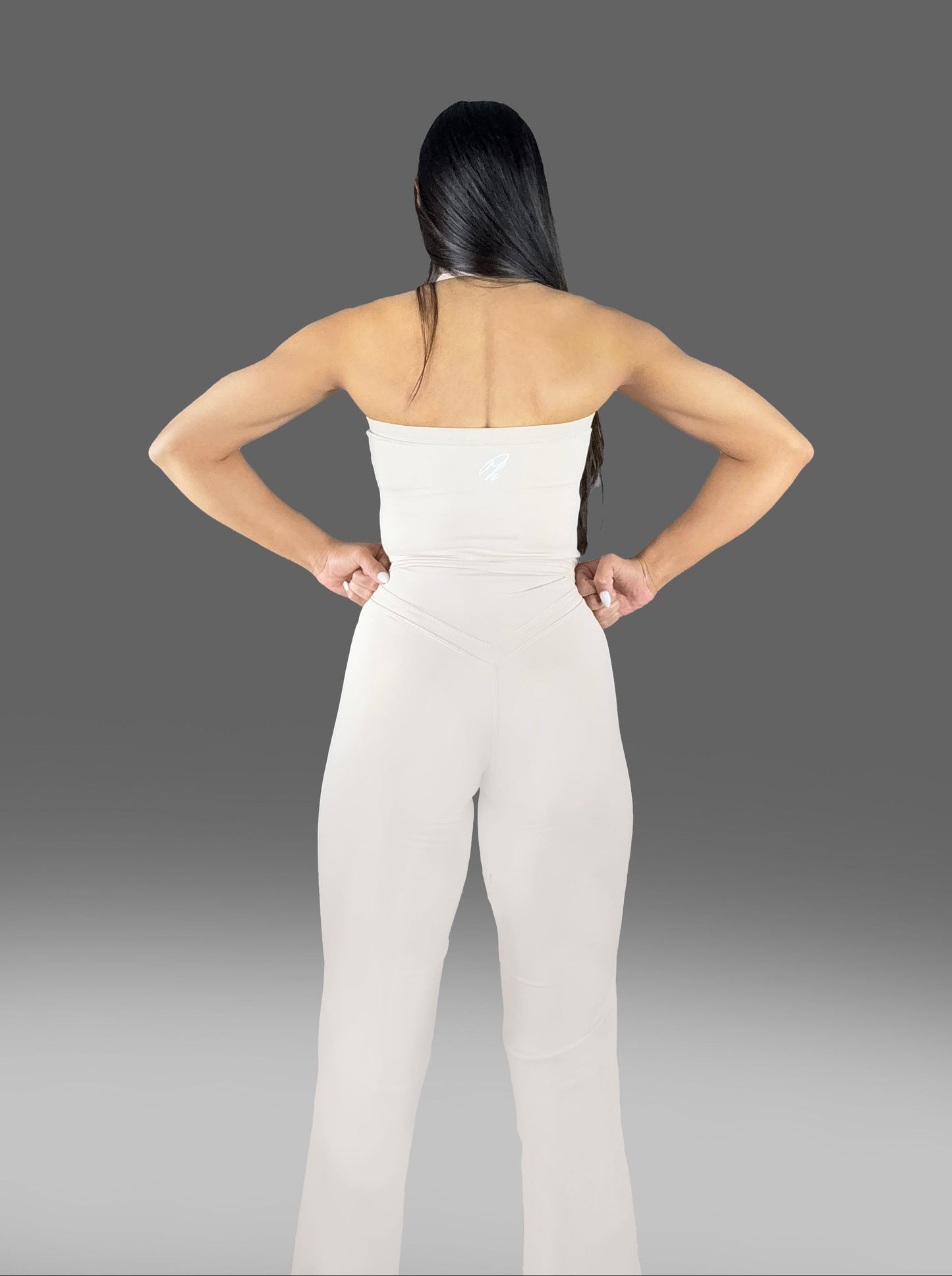 Strapless Top and Wide Leg Pants Set