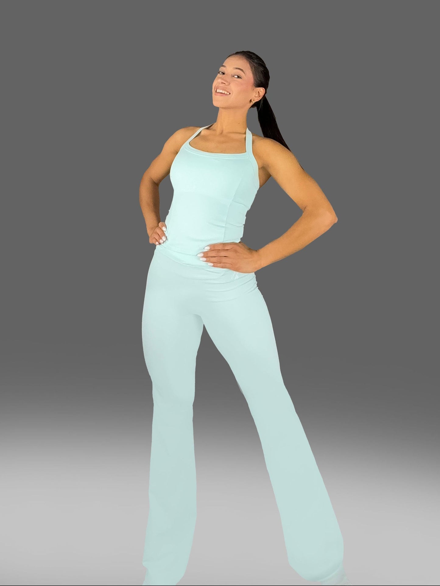 Strapless Top and Wide Leg Pants Set