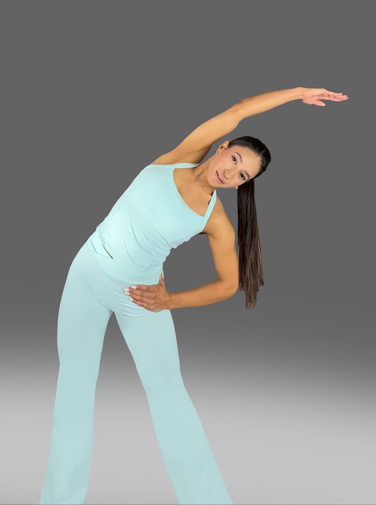 Strapless Top and Wide Leg Pants Set